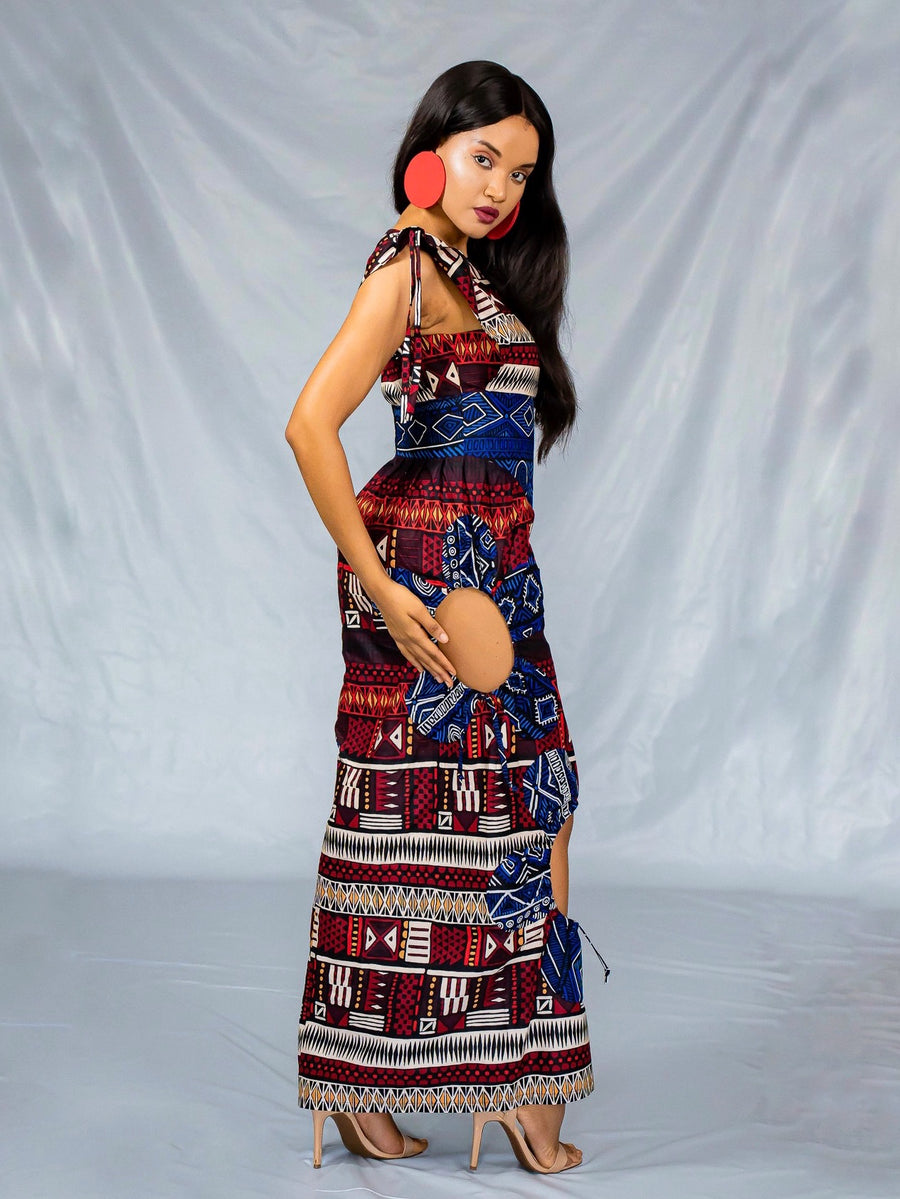 mali silk jacquard dress Talisman the Label Women's Luca Lace Detail Bias Cut Maxi Dress - White