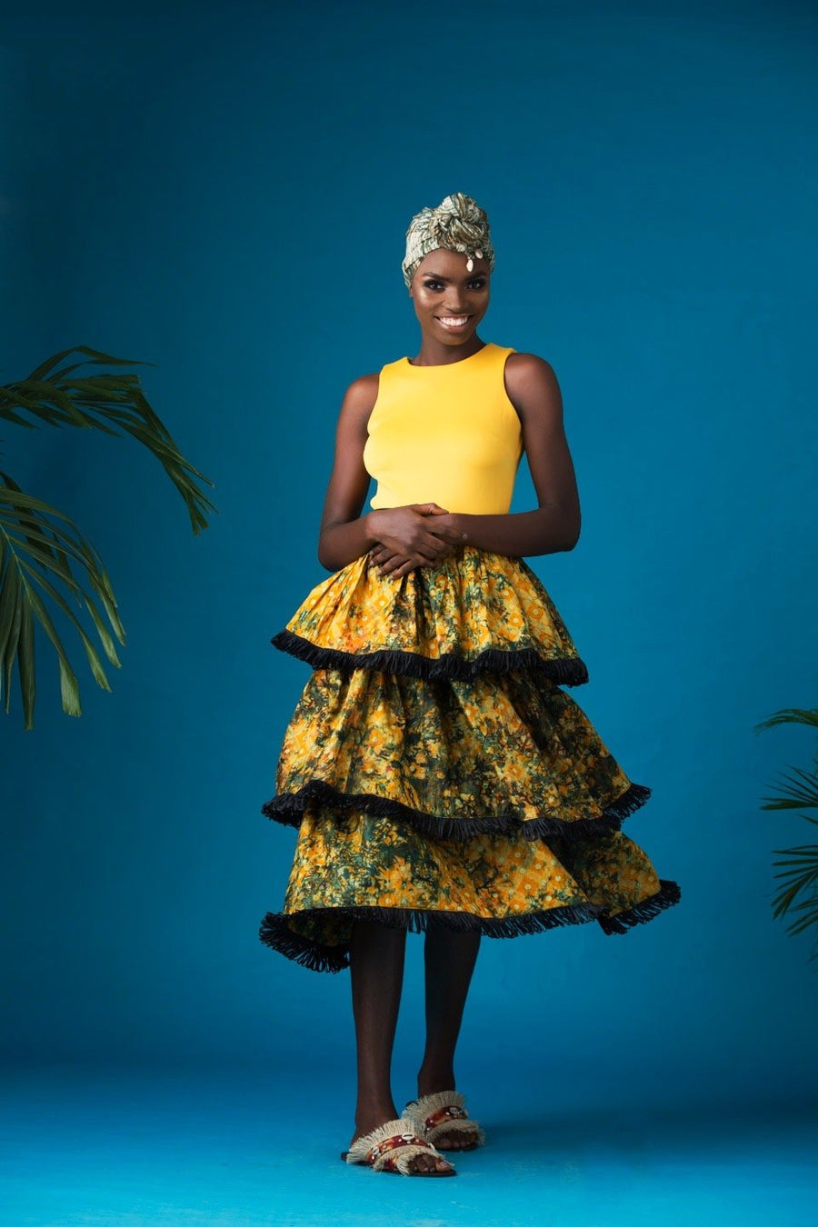 Adire layered skirt ADM Projects