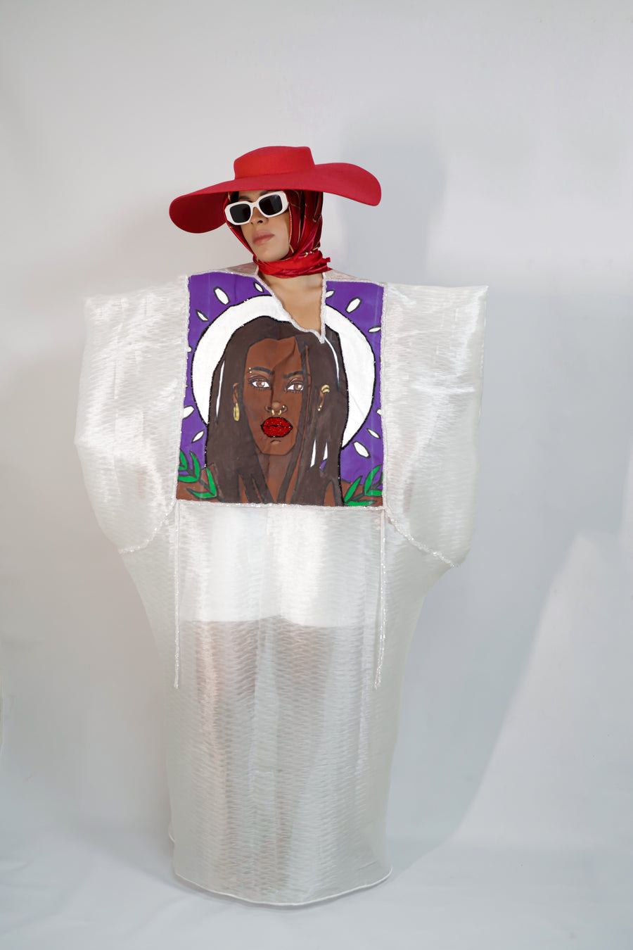 WEARABLE ART AGBADA DRESS - PURPLE (Note that fabric pattern is subject to change) ADM Projects