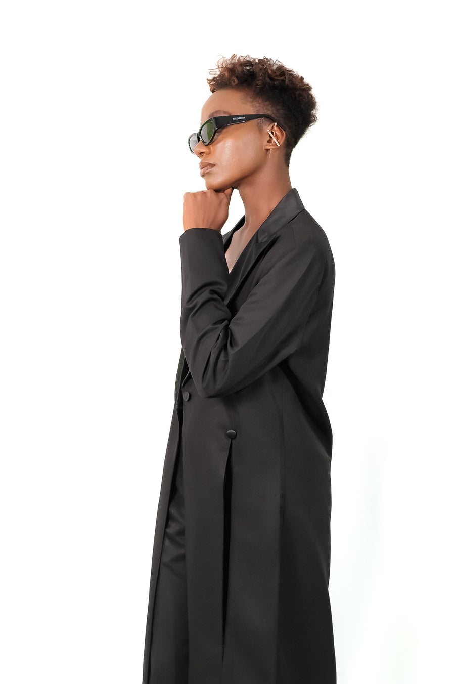 Business Chic Long Slit Black suit ADM BASIC